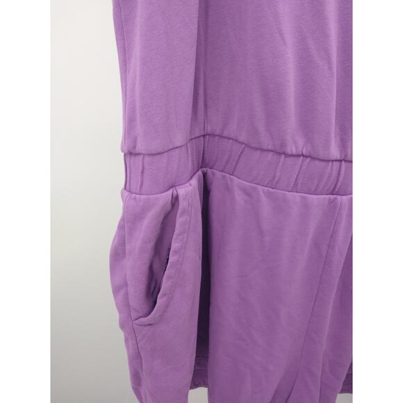 Nike Womens Varsity Shorts Romper Plus 3X Stretch Cotton Terry‎ Purple Nebula - Picture 8 of 12
